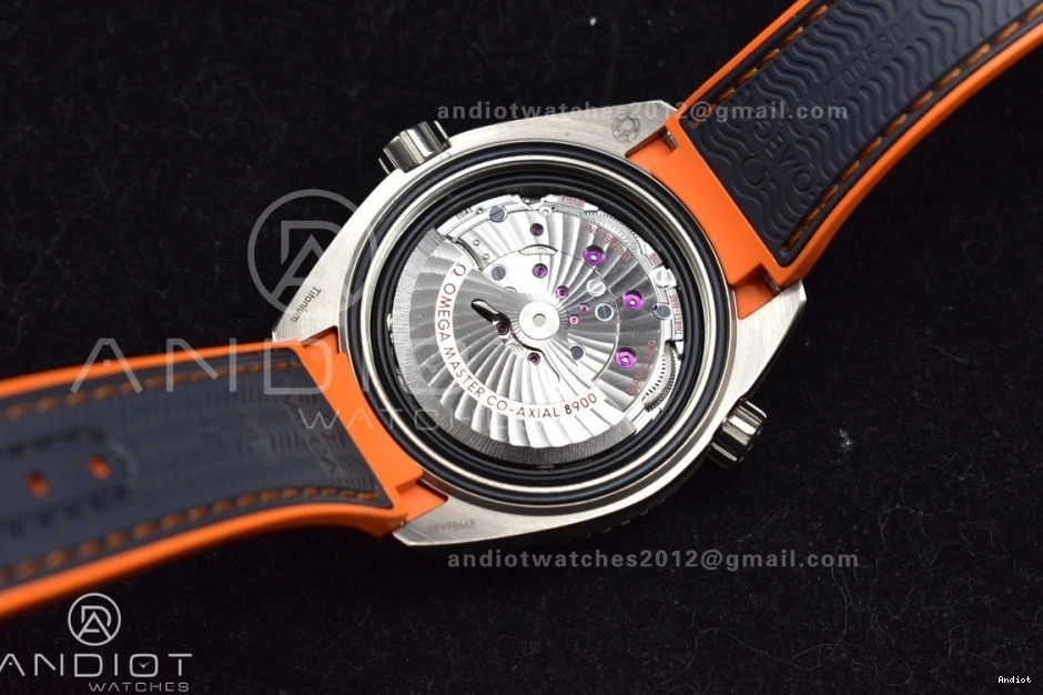 SS Nylon Dial Planet V 43.5mm Best A8900 Super Strap Clone Gray Bezel on 1010 Orange Black Ocean ModernLook VSF 1:1 Edition 0719